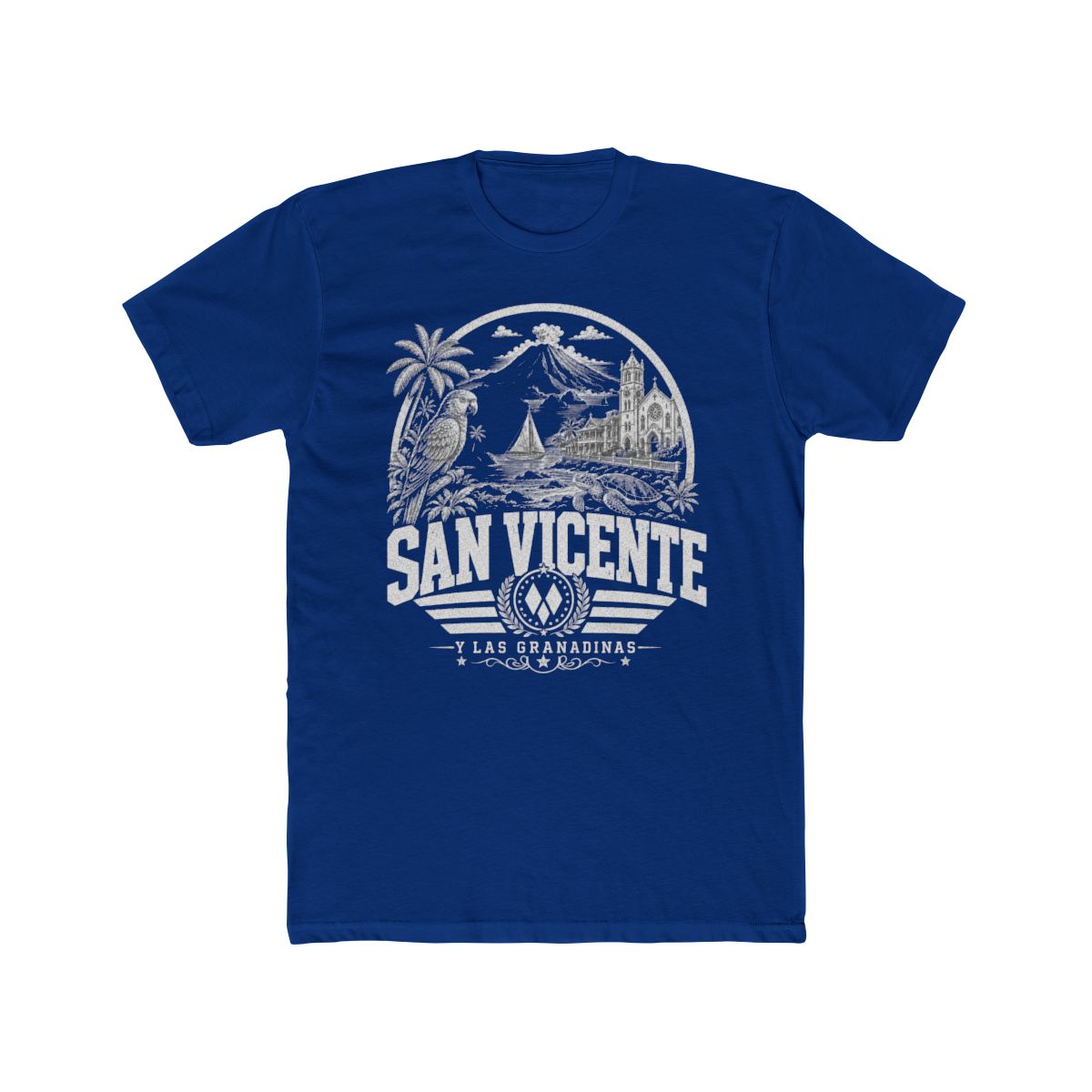 San Vicente & Las Granadinas Men's Tee — Solid Royal