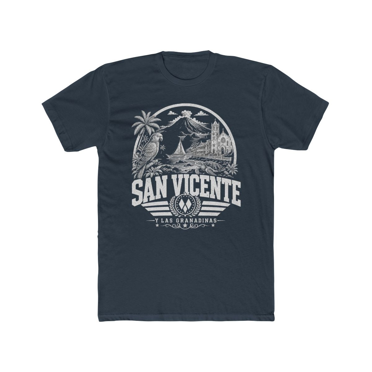 San Vicente & Las Granadinas Men's Tee — Solid Indigo