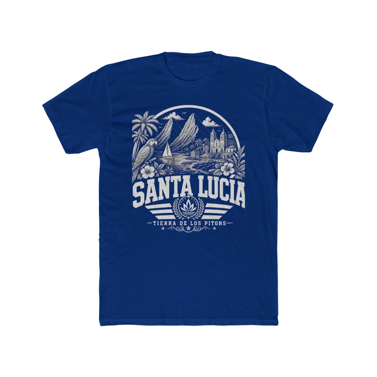 Santa Lucia Men's Tee — Solid Royal