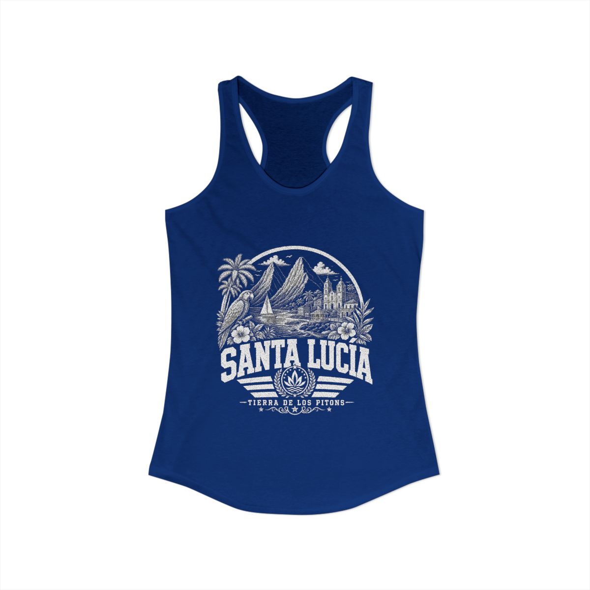 Santa Lucia Women's Tank Top — Solid Royal (front)