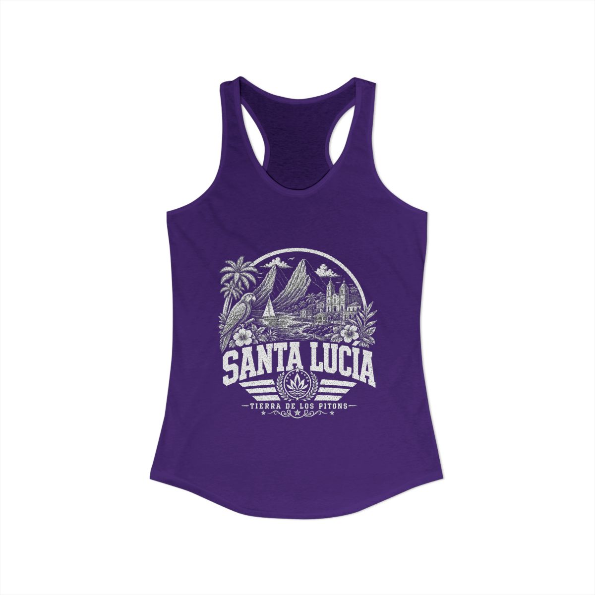 Santa Lucia Women's Tank Top — Solid Purple Rush (front)