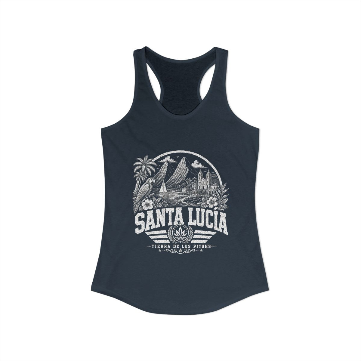 Santa Lucia Women's Tank Top — Solid Indigo (front)