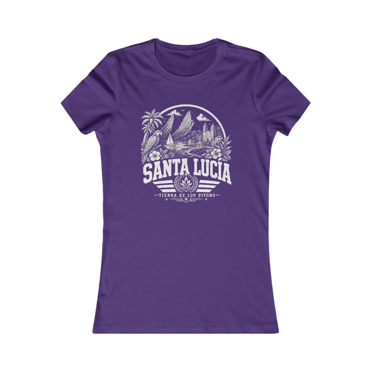 Santa Lucia Women's Tee — Team Purple