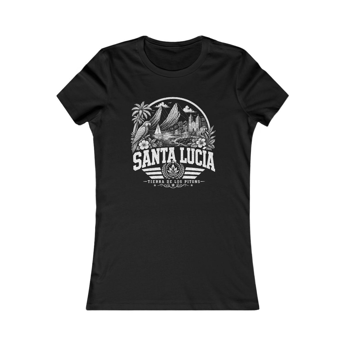 Santa Lucia Women's Tee — Black