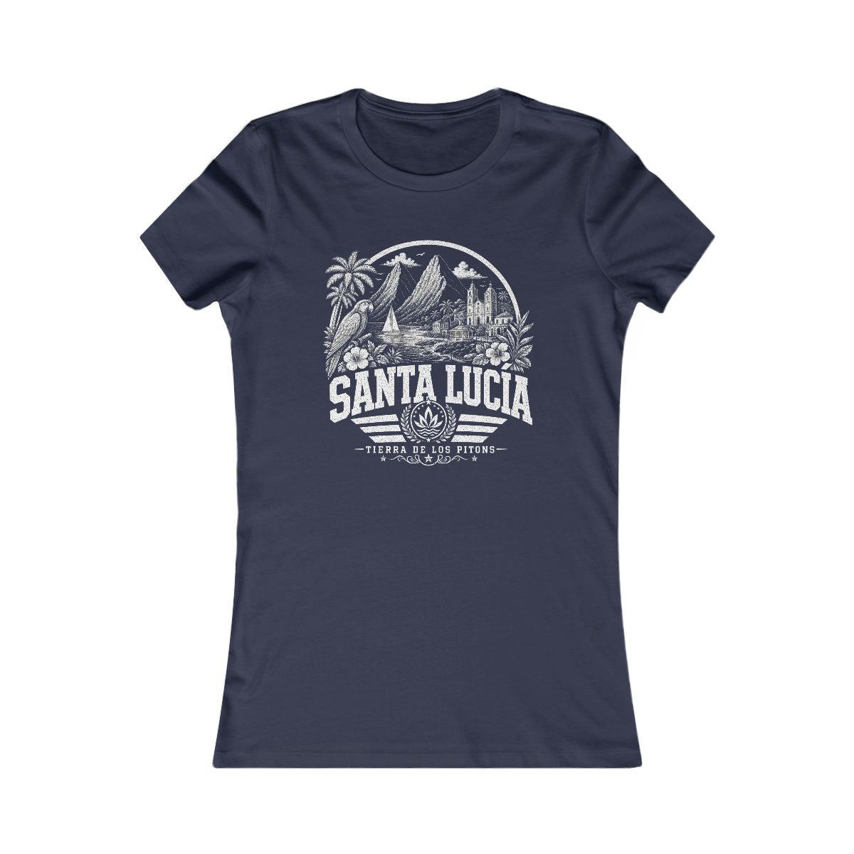 Santa Lucia Women's Tee — Navy