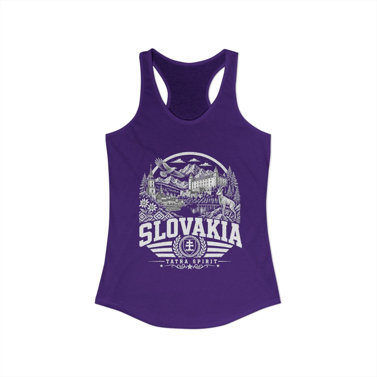 Slovakia Women's Tank Top — Solid Purple Rush (front)