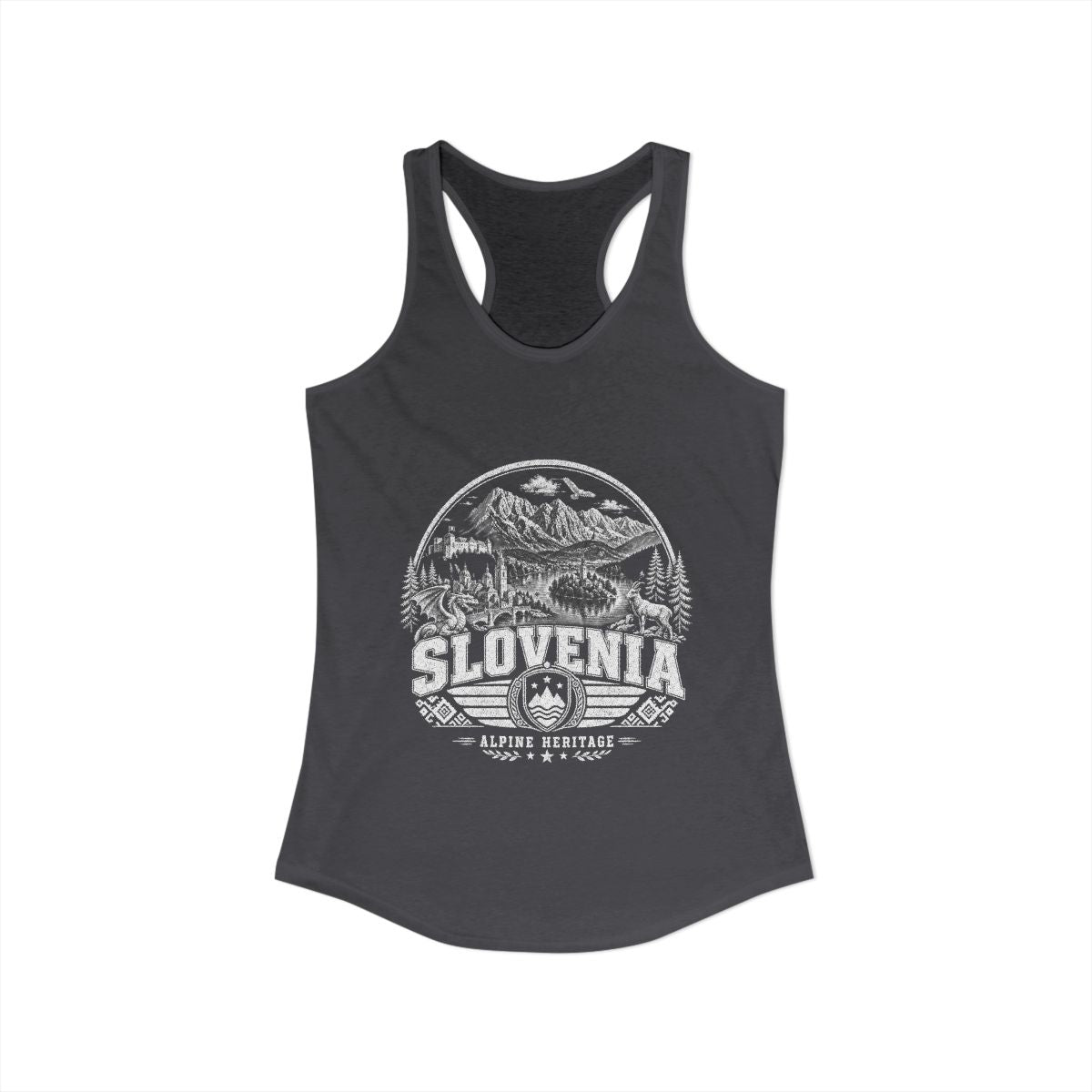 Slovenia vintage landmarks tank top — iconic landmark design | Nameshi Destinations (view 29)