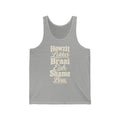 South Africa local slang men's tank top — typographic sayings design | Nameshi Destinations (view 1)
