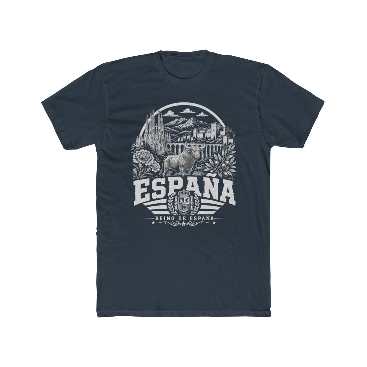 Spain Men's Tee — Solid Indigo
