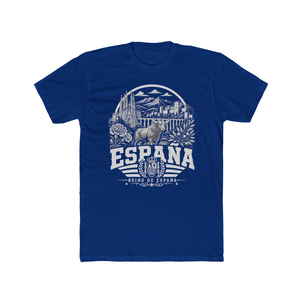 Spain Men's Tee — Solid Royal