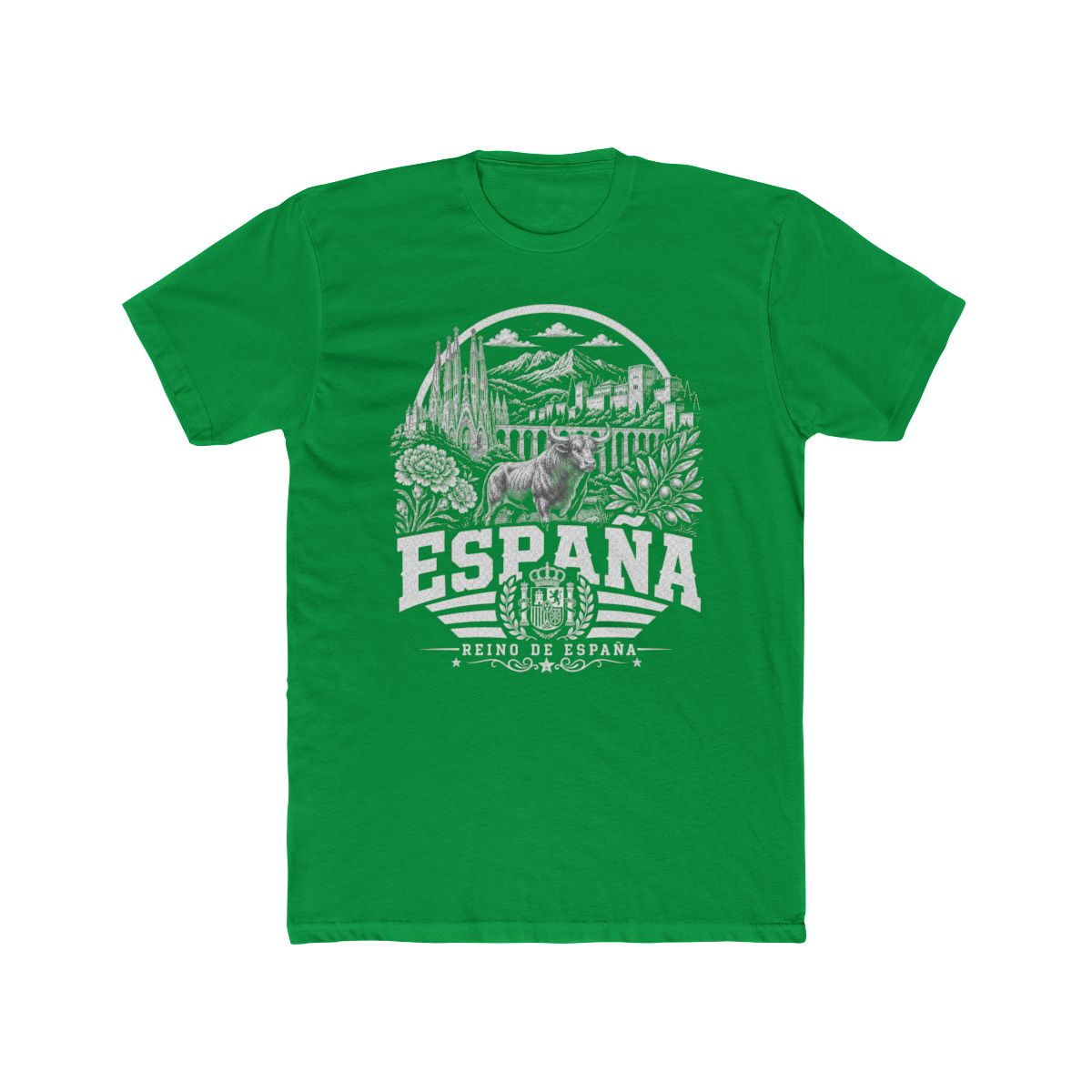 Spain Men's Tee — Solid Kelly Green