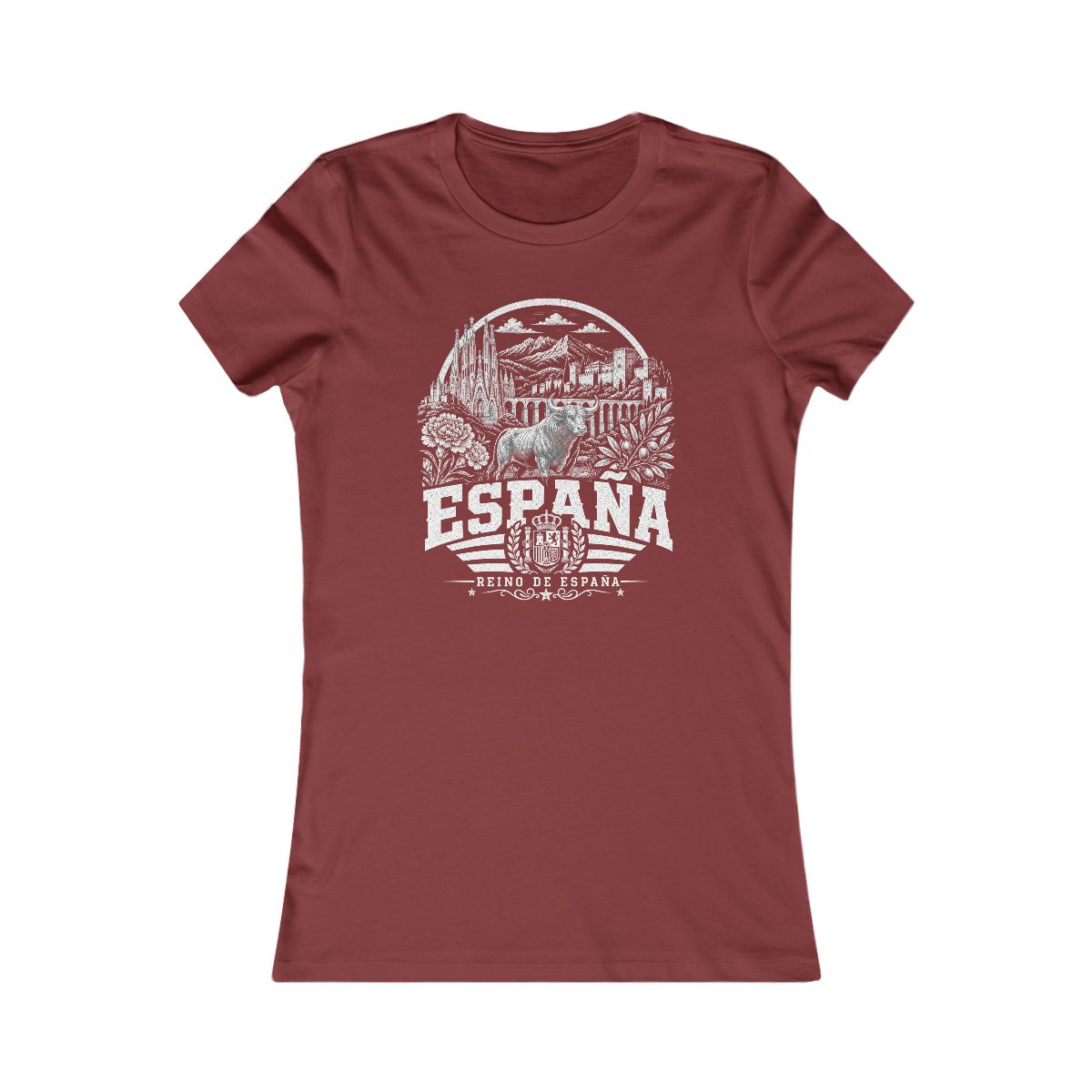 Spain Women's Tee — Cardinal