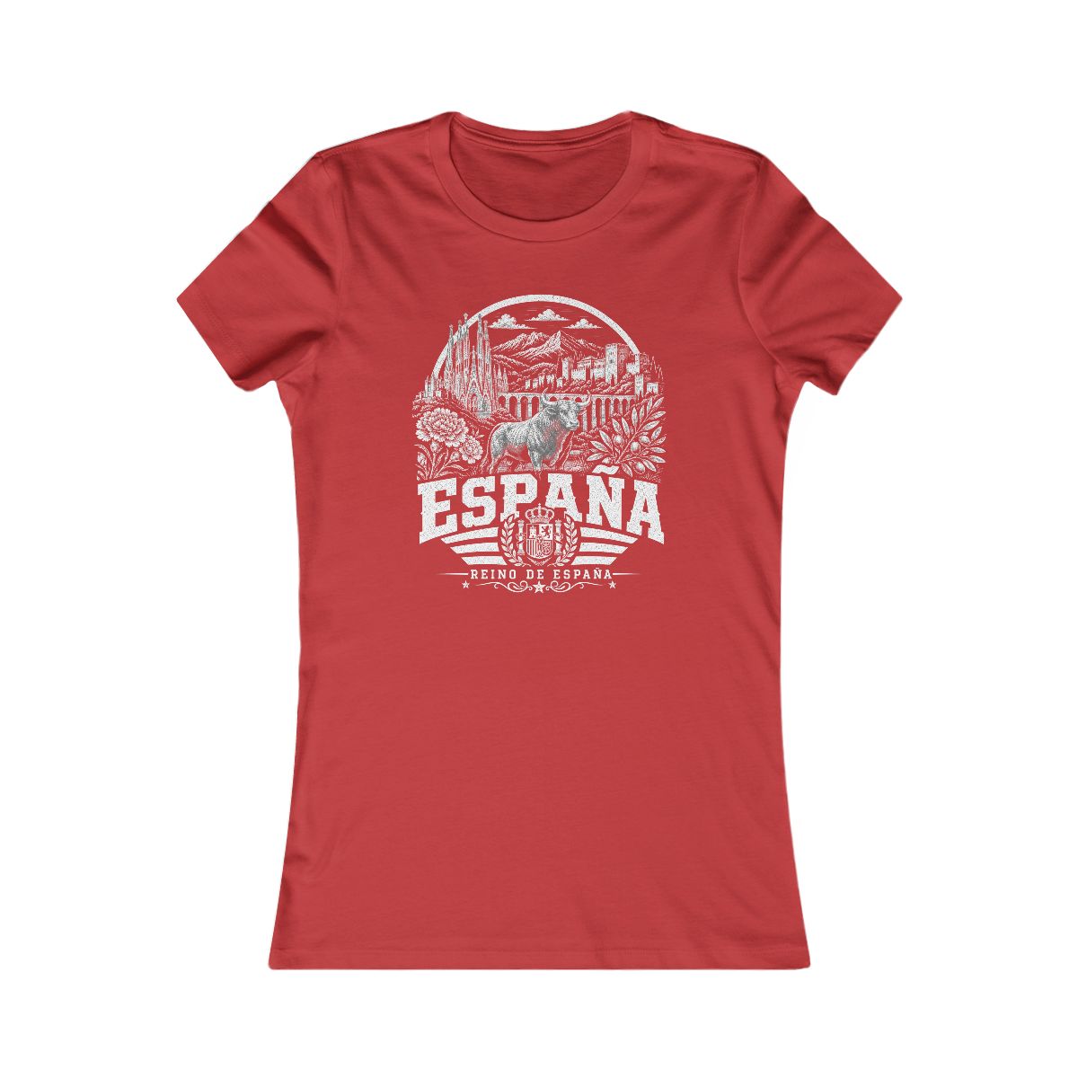 Spain Women's Tee — Red