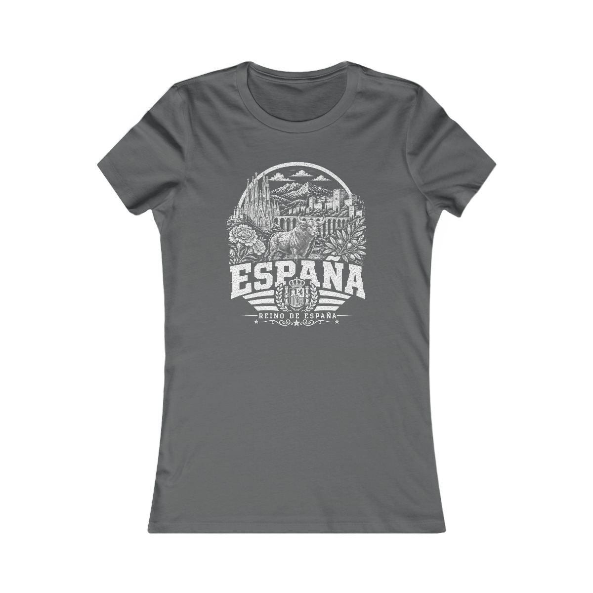 Spain Women's Tee — Asphalt