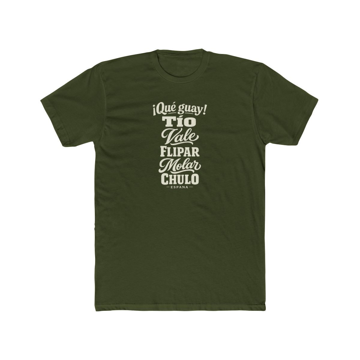 Spain local slang men's tee — typographic sayings design | Nameshi Destinations (view 4)