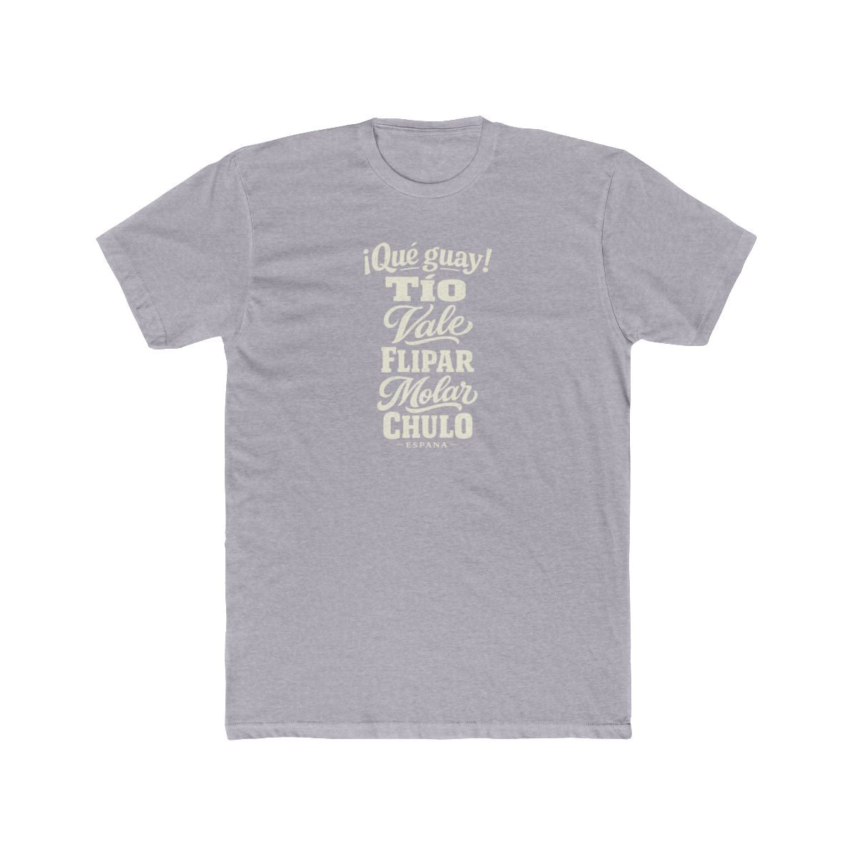 Spain local slang men's tee — typographic sayings design | Nameshi Destinations (view 3)