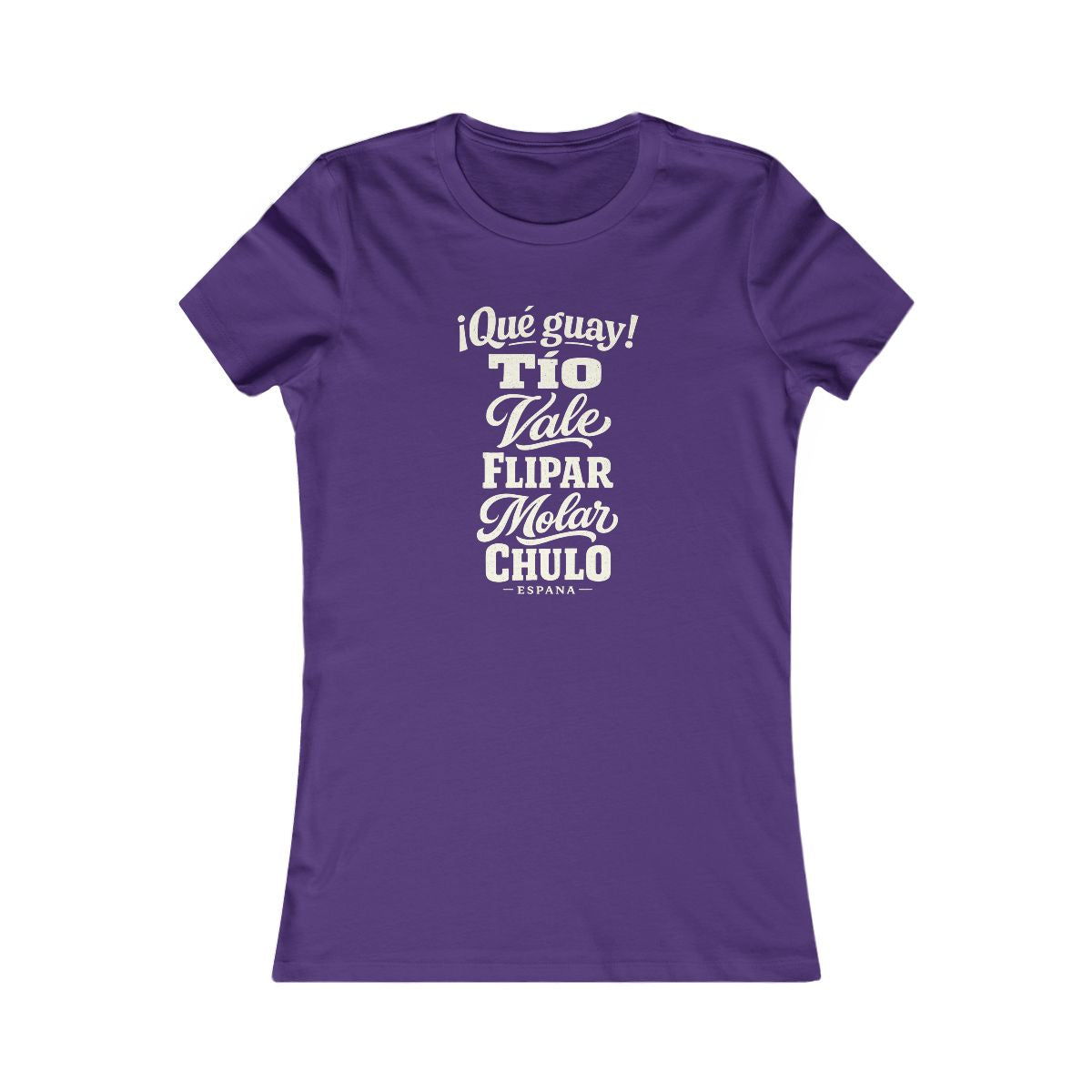 Spain local slang women's tee — typographic sayings design | Nameshi Destinations (view 6)