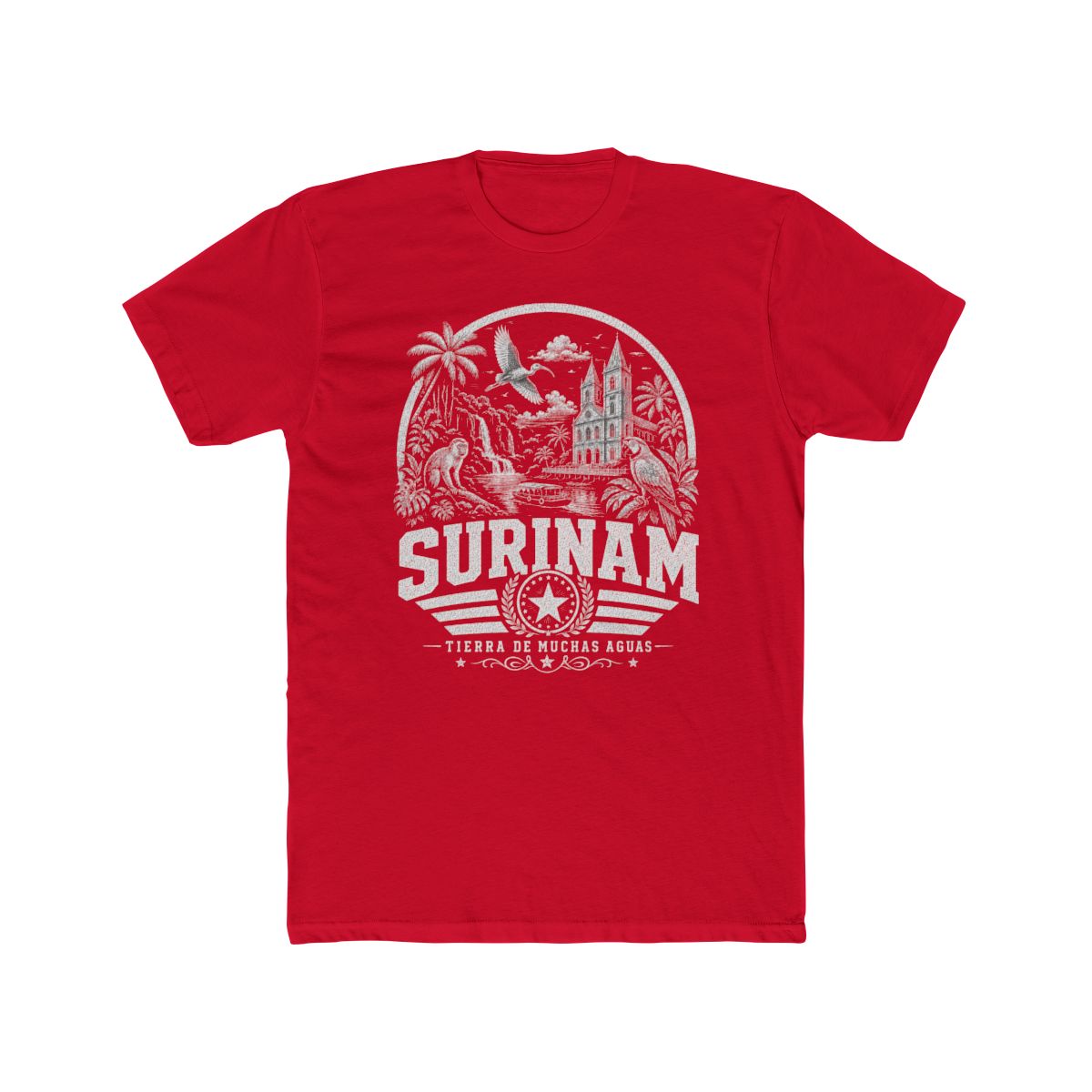 Surinam Men's Tee — Solid Red