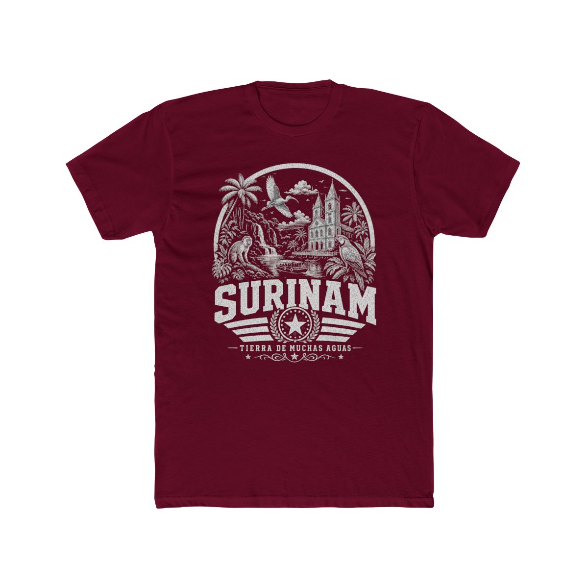Surinam Men's Tee — Solid Cardinal Red