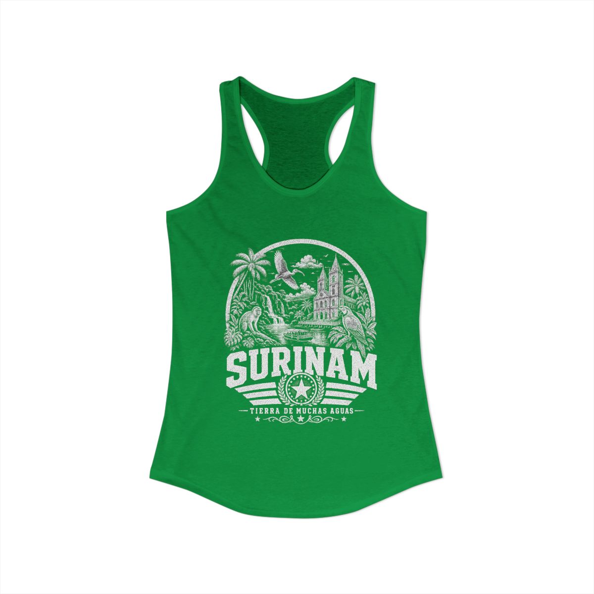 Surinam Women's Tank Top — Solid Kelly Green (front)