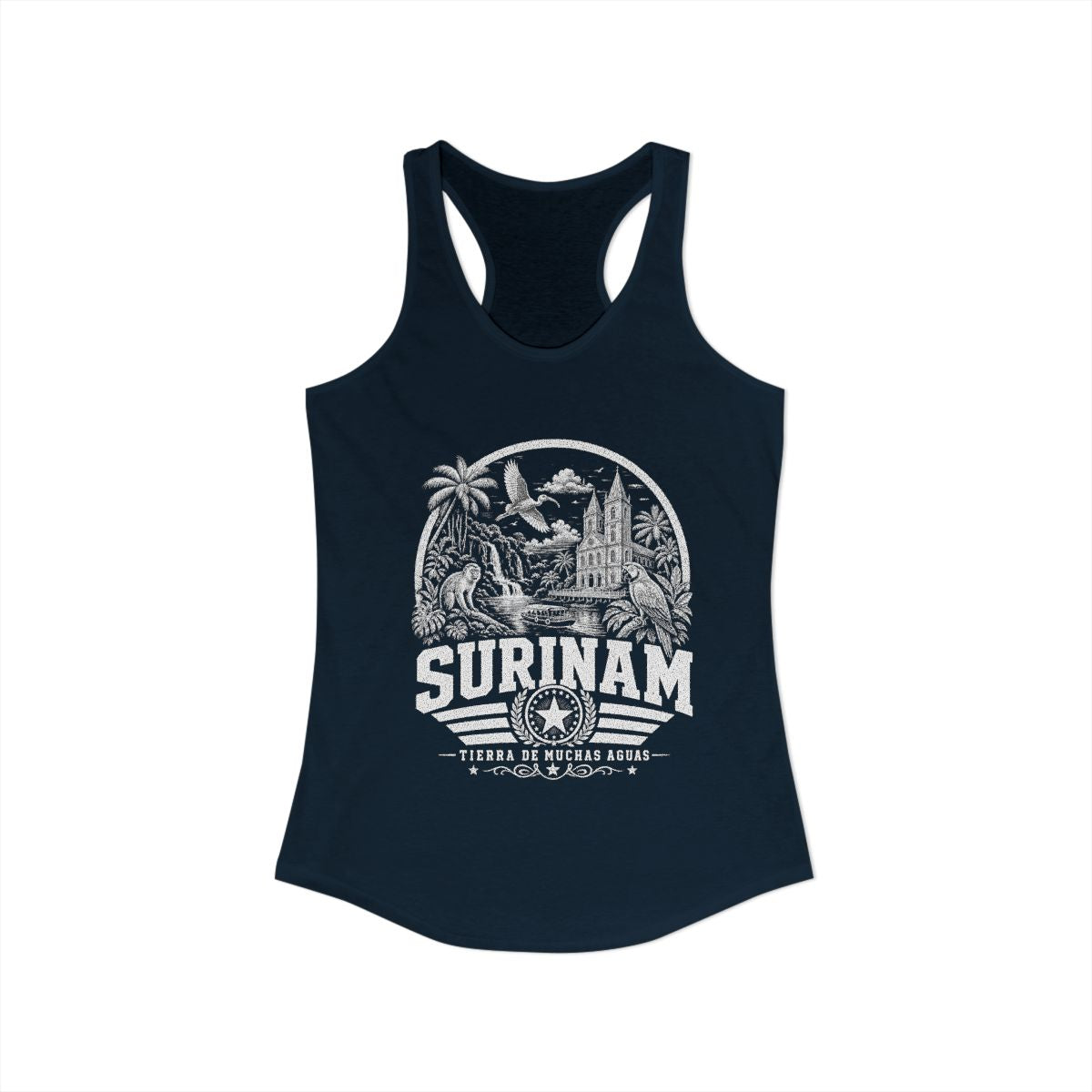 Surinam Women's Tank Top — Solid Midnight Navy (front)