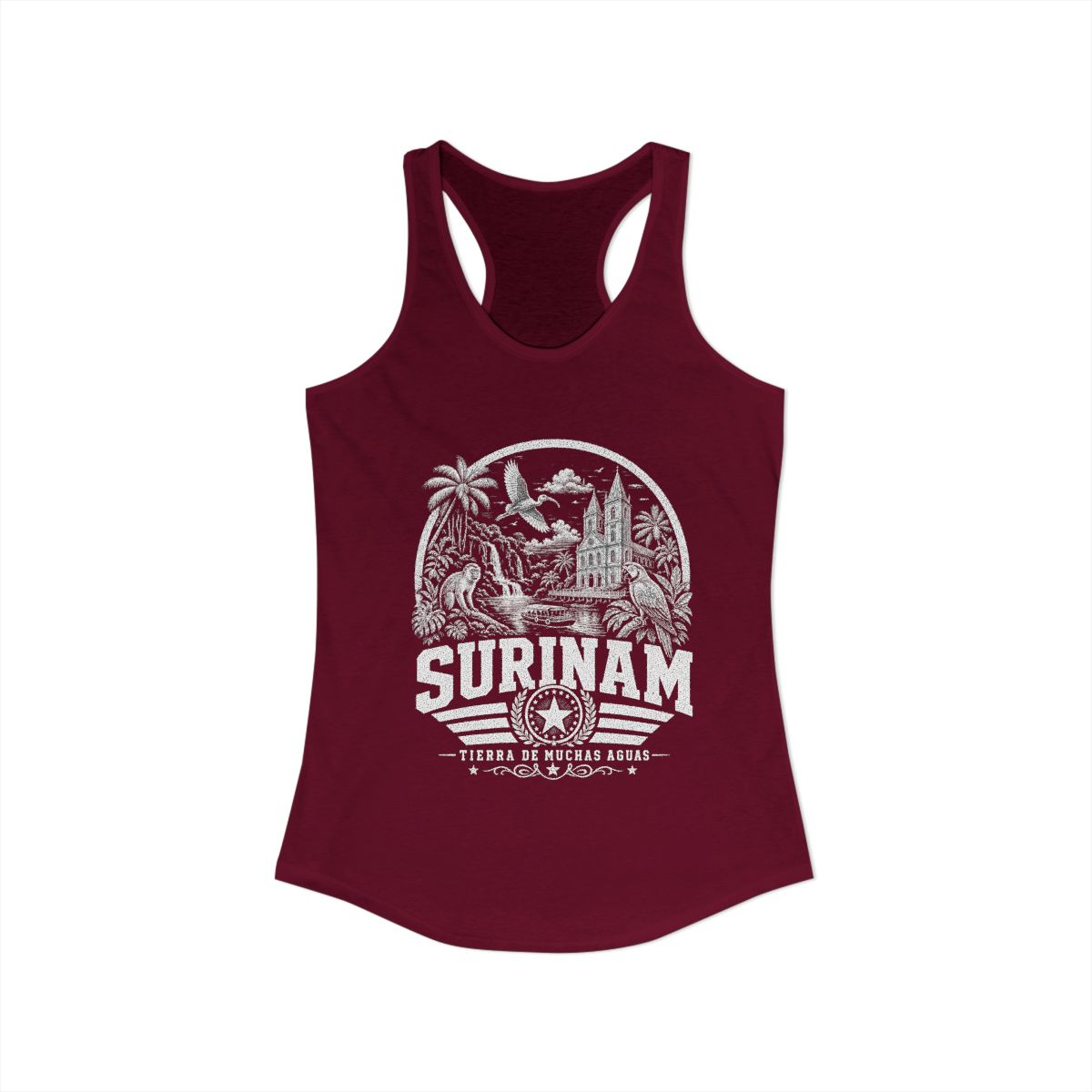 Surinam Women's Tank Top — Solid Cardinal Red (front)