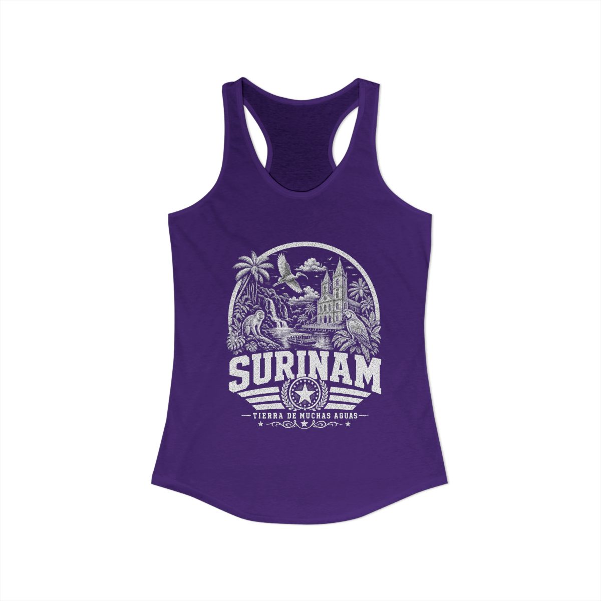 Surinam Women's Tank Top — Solid Purple Rush (front)