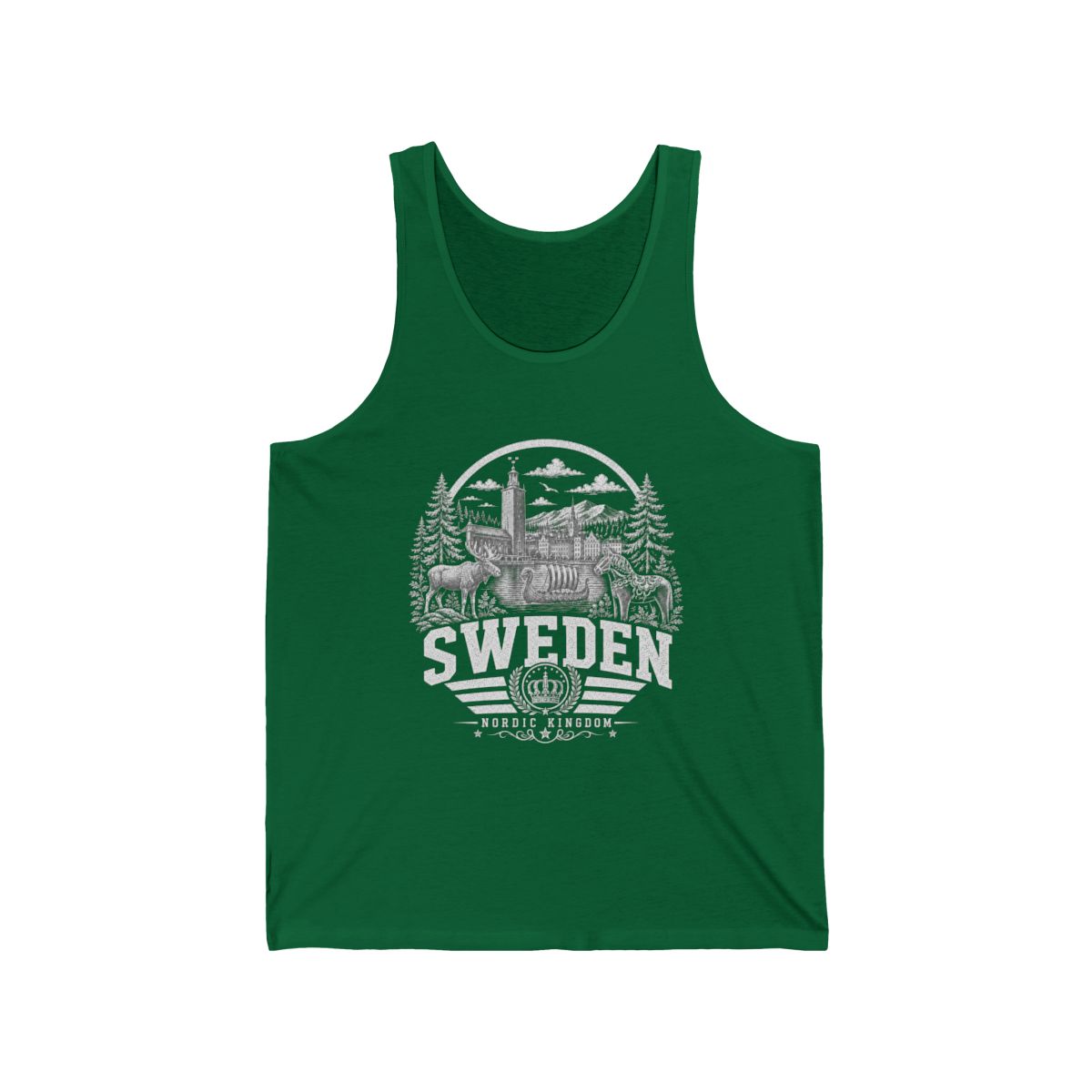 Sweden Men's Tank Top — Kelly (front)