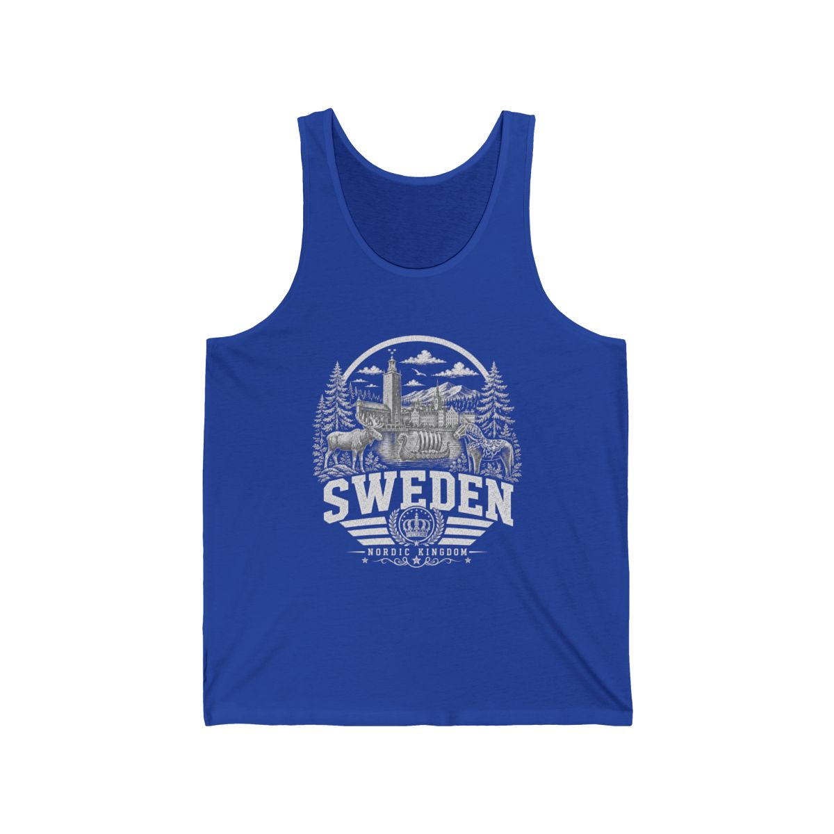 Sweden Men's Tank Top — True Royal (front)
