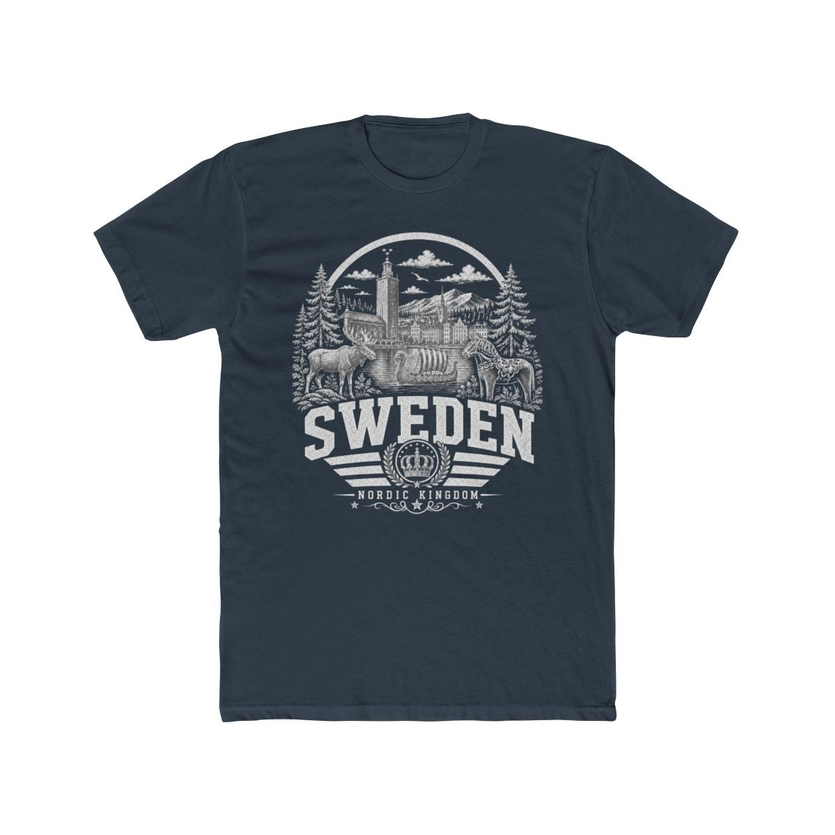 Sweden Men's Tee — Solid Indigo