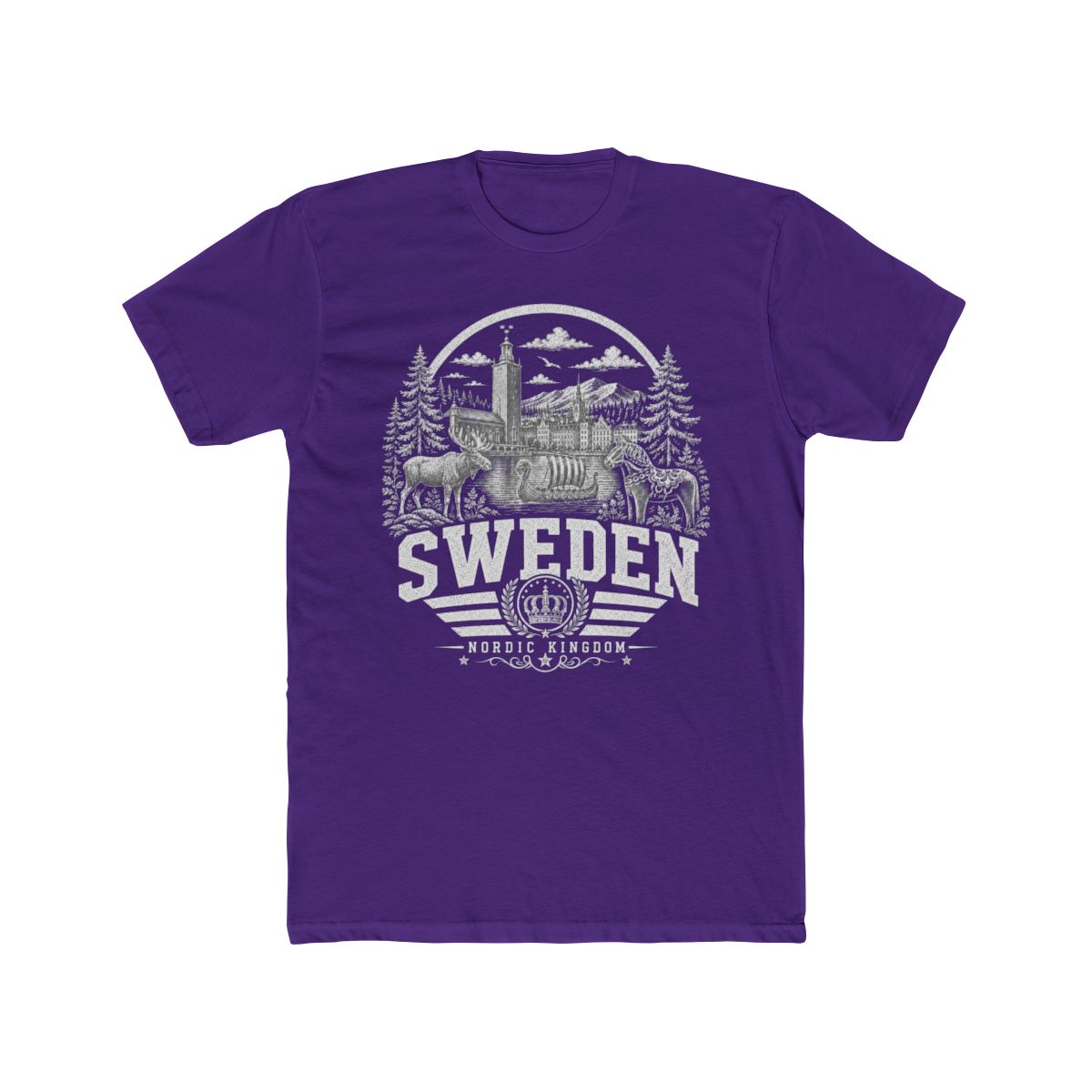 Sweden Men's Tee — Solid Purple Rush