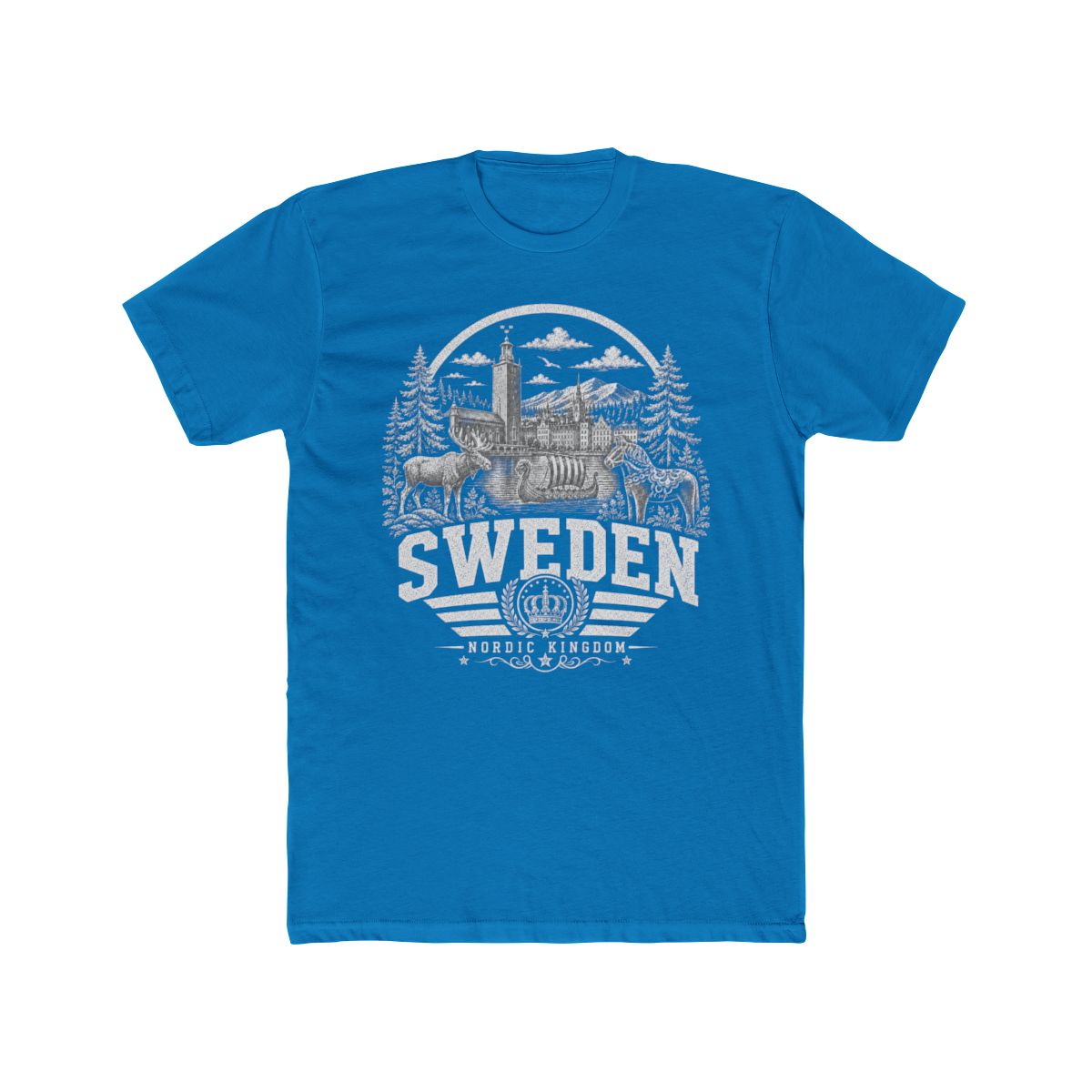 Sweden Men's Tee — Solid Turquoise