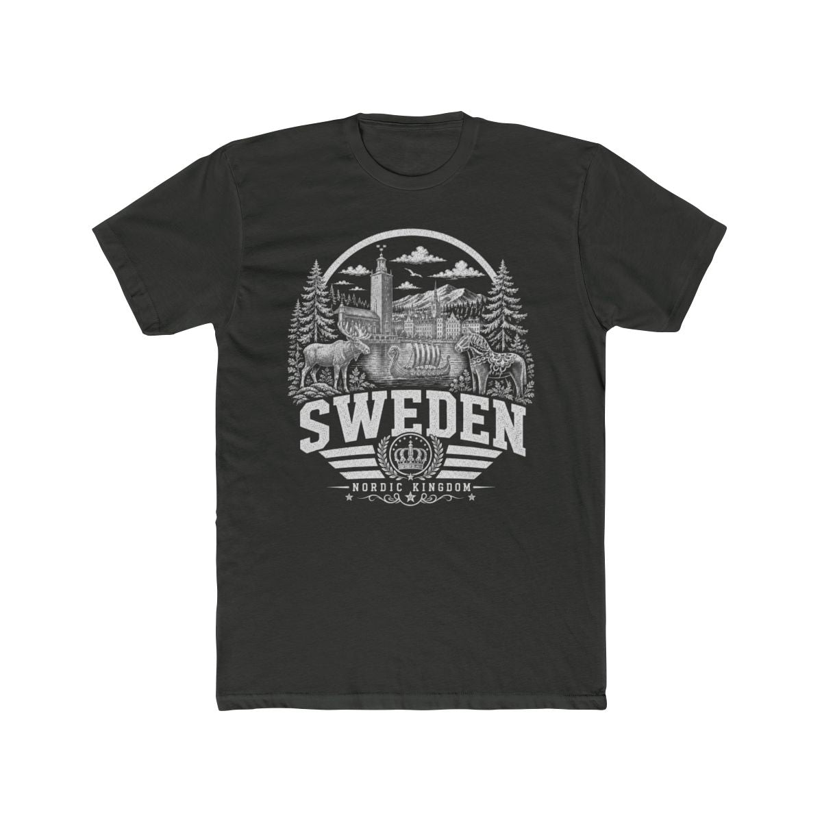 Sweden Men's Tee — Solid Heavy Metal