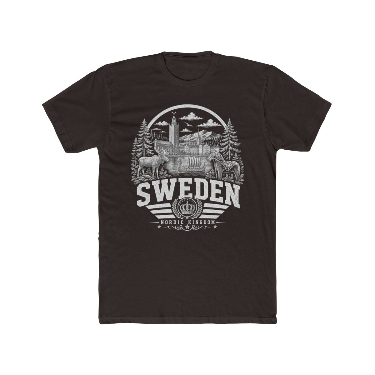 Sweden Men's Tee — Solid Dark Chocolate