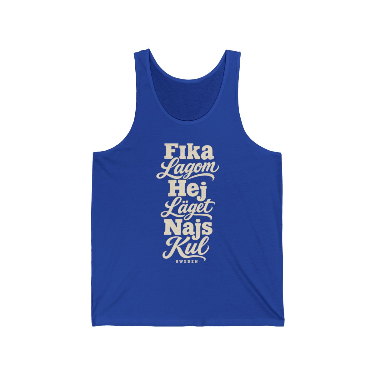 Sweden local slang men's tank top — typographic sayings design | Nameshi Destinations (view 13)