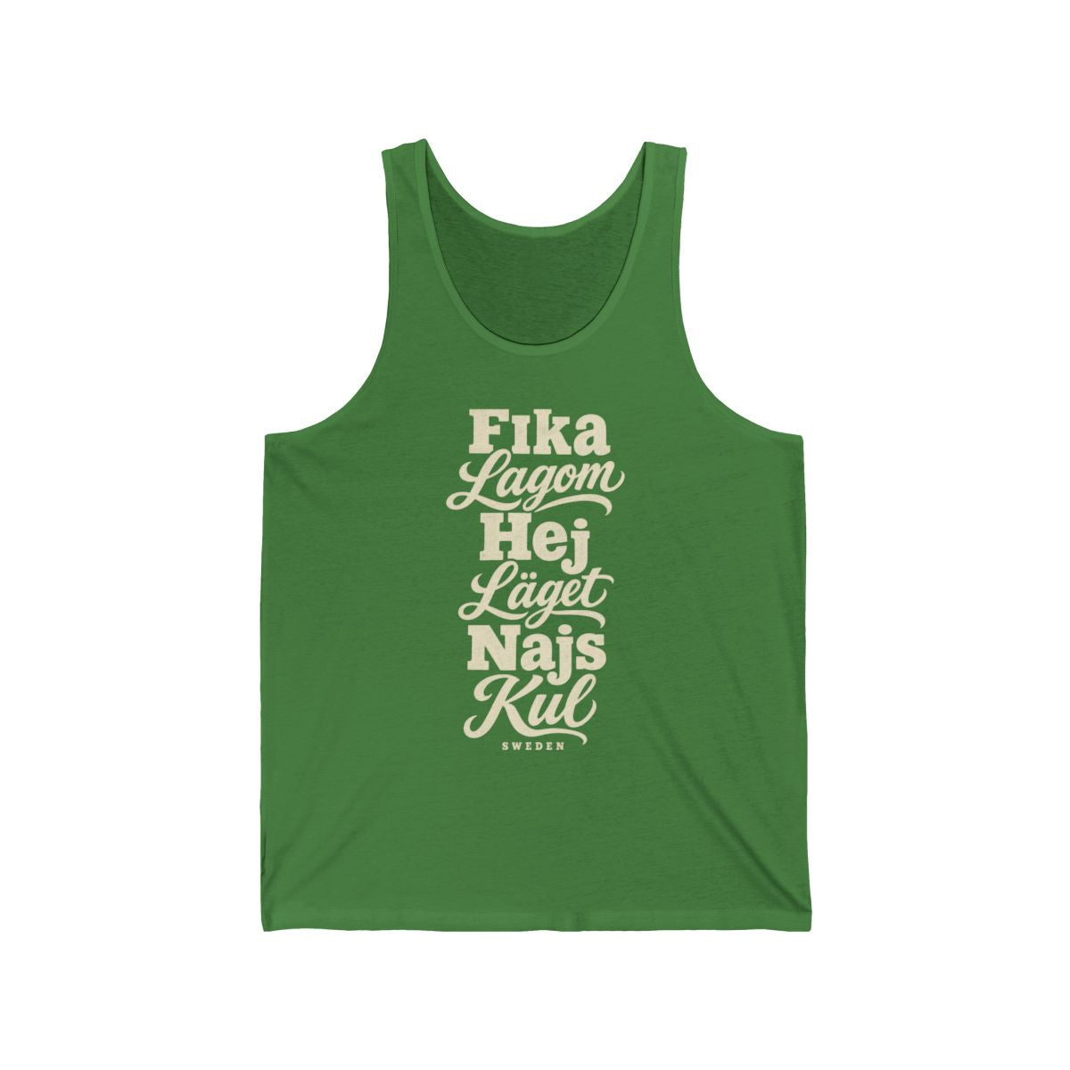 Sweden local slang men's tank top — typographic sayings design | Nameshi Destinations (view 9)