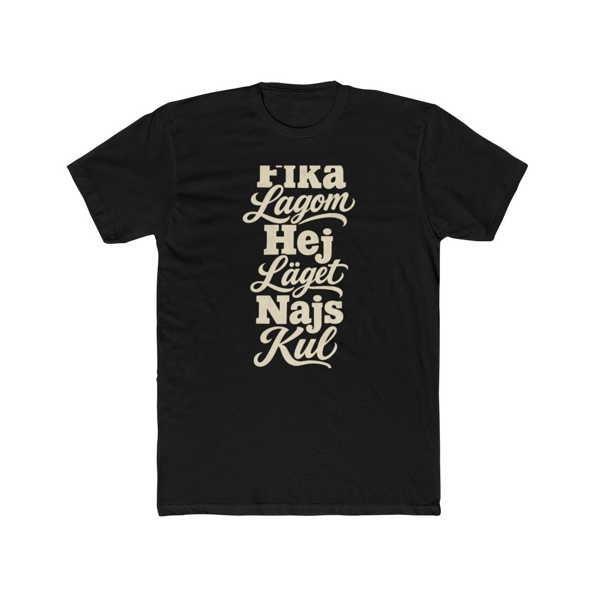 Sweden local slang men's tee — typographic sayings design | Nameshi Destinations (view 2)