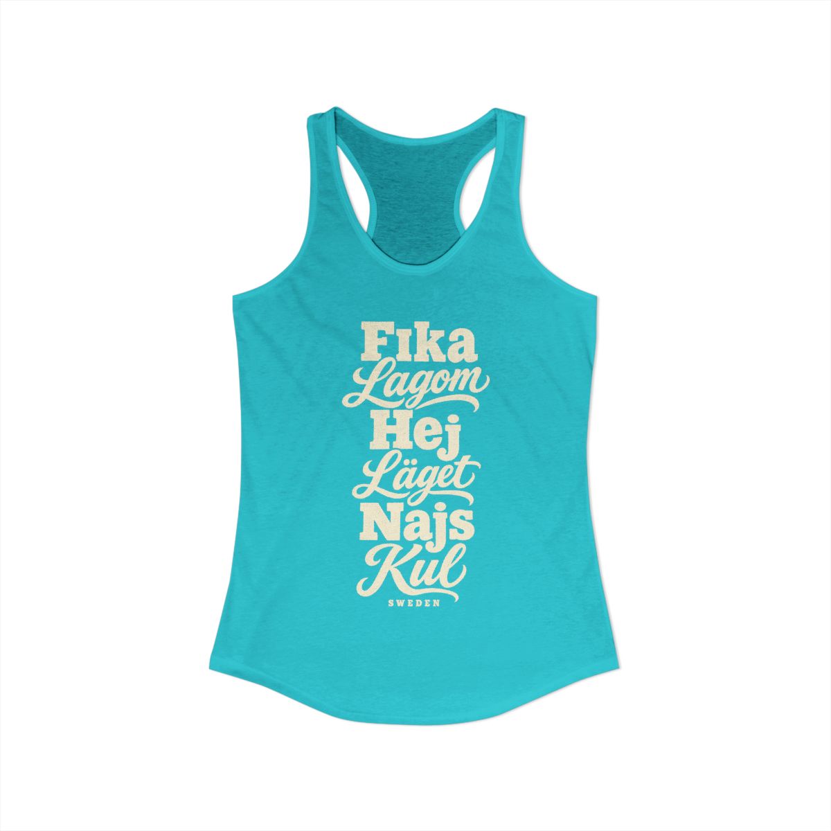 Sweden local slang women's tank top — typographic sayings design | Nameshi Destinations (view 21)