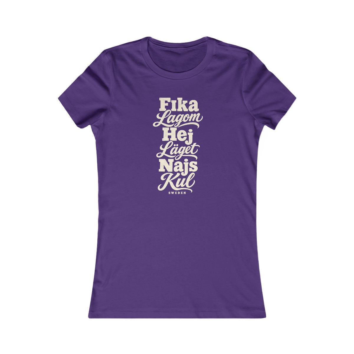 Sweden local slang women's tee — typographic sayings design | Nameshi Destinations (view 6)
