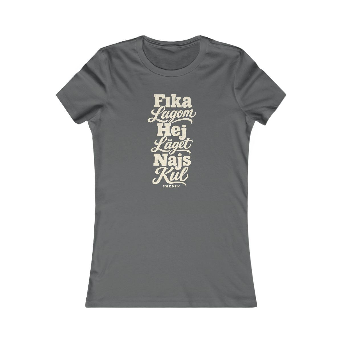 Sweden local slang women's tee — typographic sayings design | Nameshi Destinations (view 10)