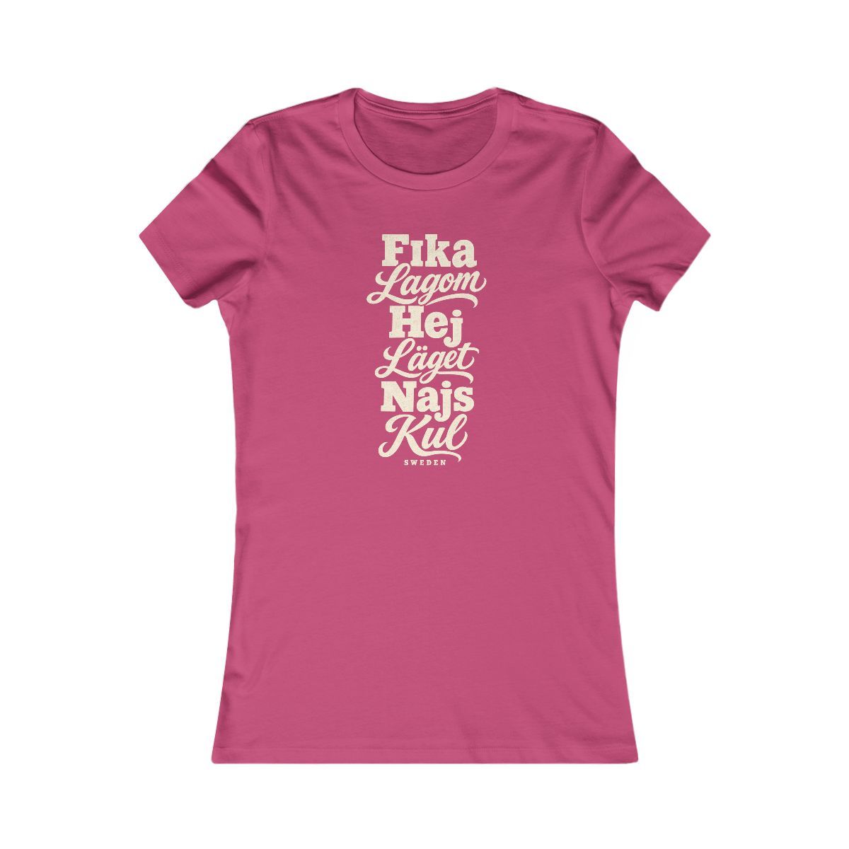 Sweden local slang women's tee — typographic sayings design | Nameshi Destinations (view 15)