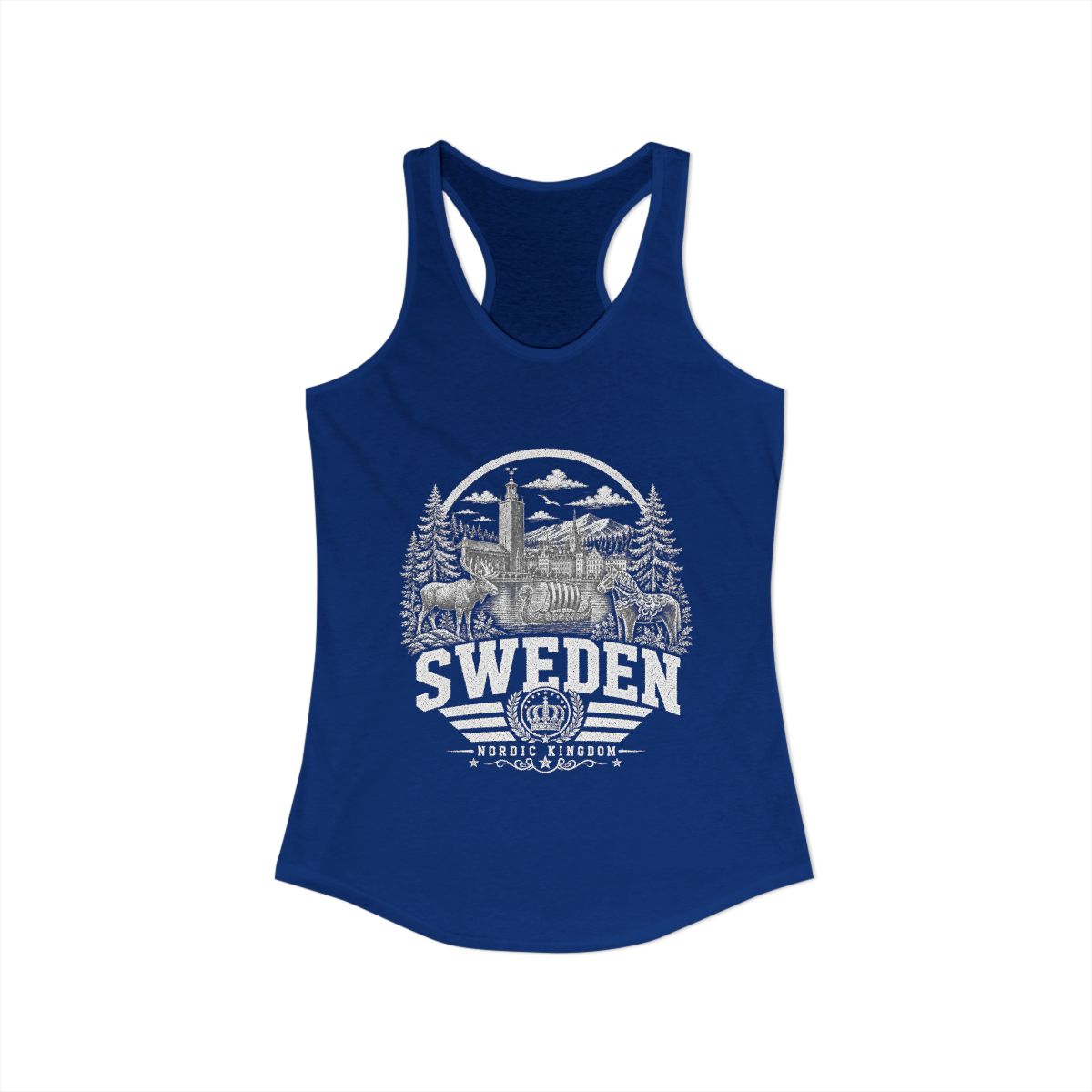 Sweden Women's Tank Top — Solid Royal (front)