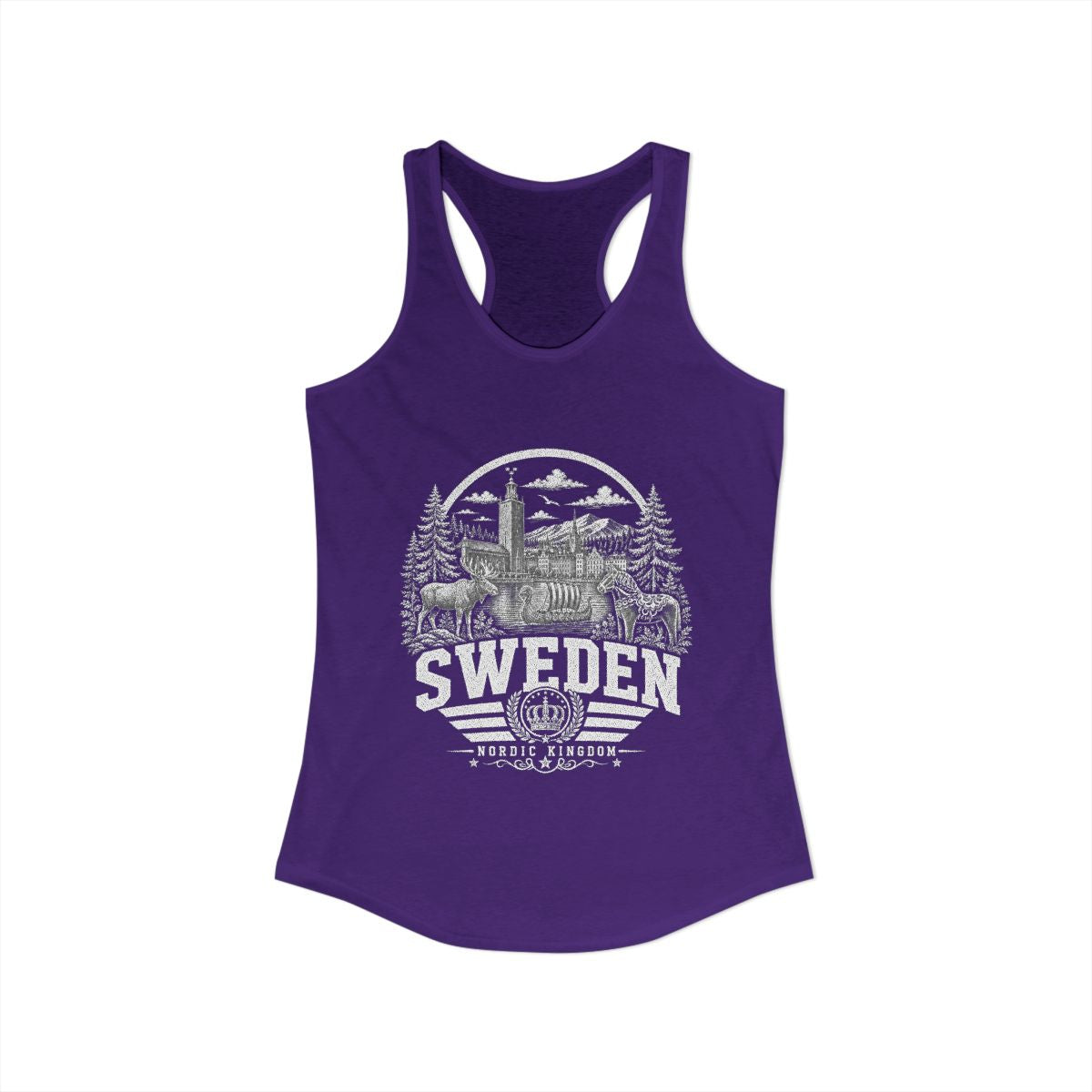 Sweden Women's Tank Top — Solid Purple Rush (front)