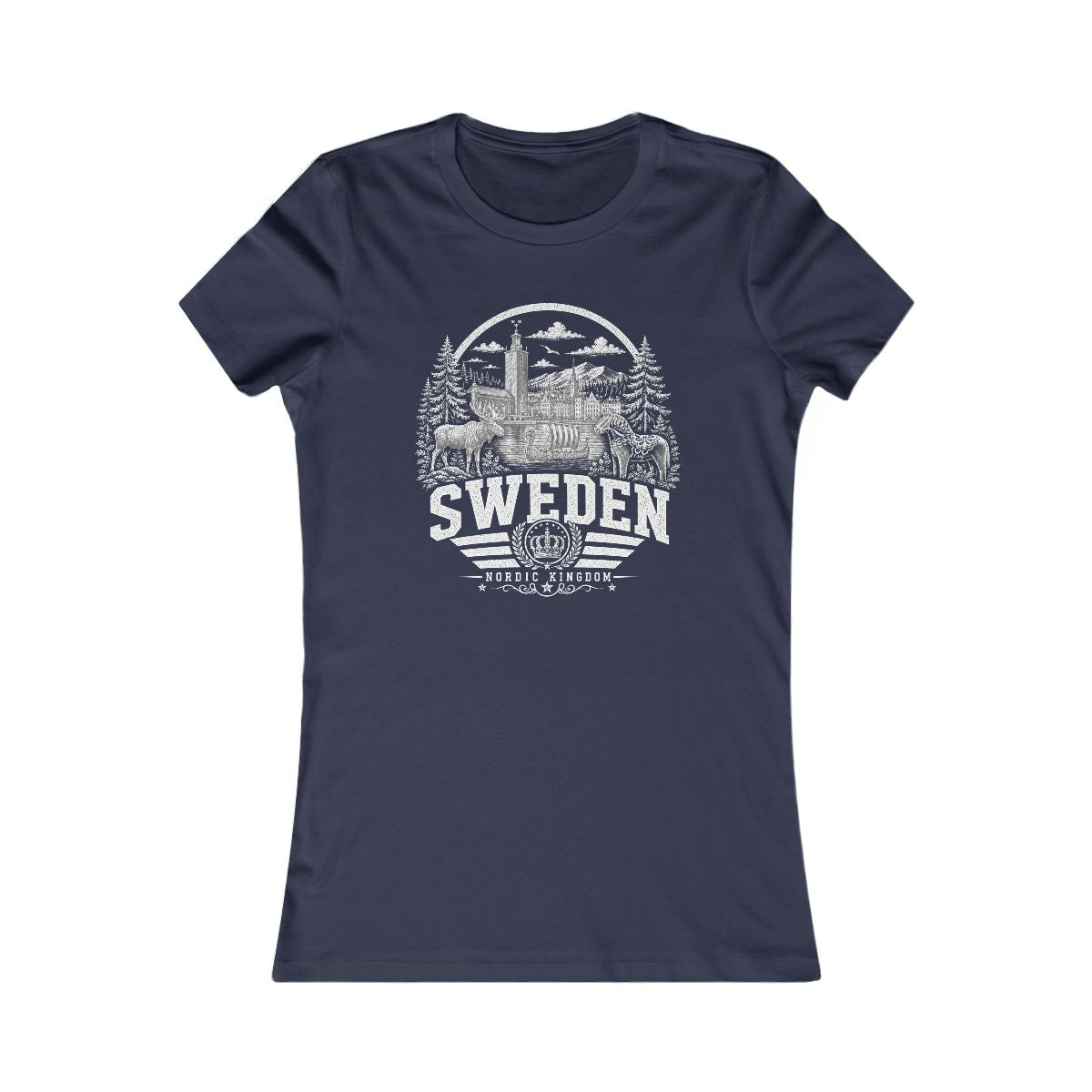Sweden Women's Tee — Navy