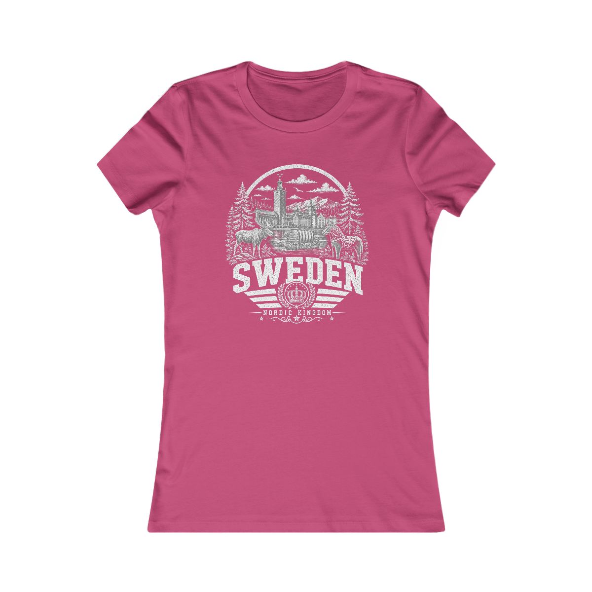 Sweden Women's Tee — Berry
