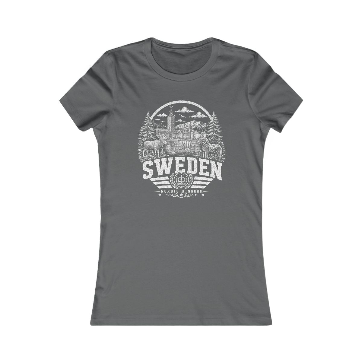 Sweden Women's Tee — Asphalt