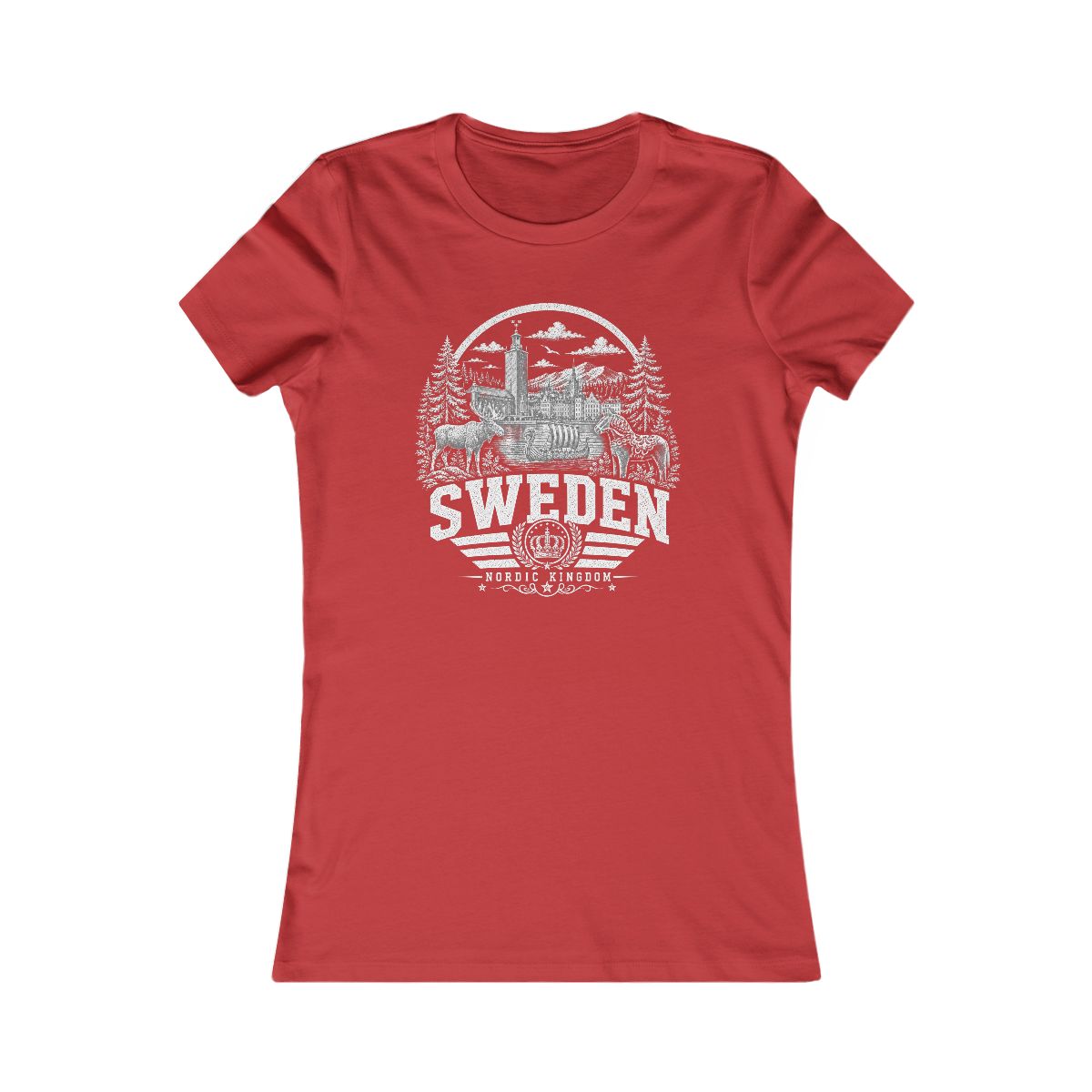Sweden Women's Tee — Red