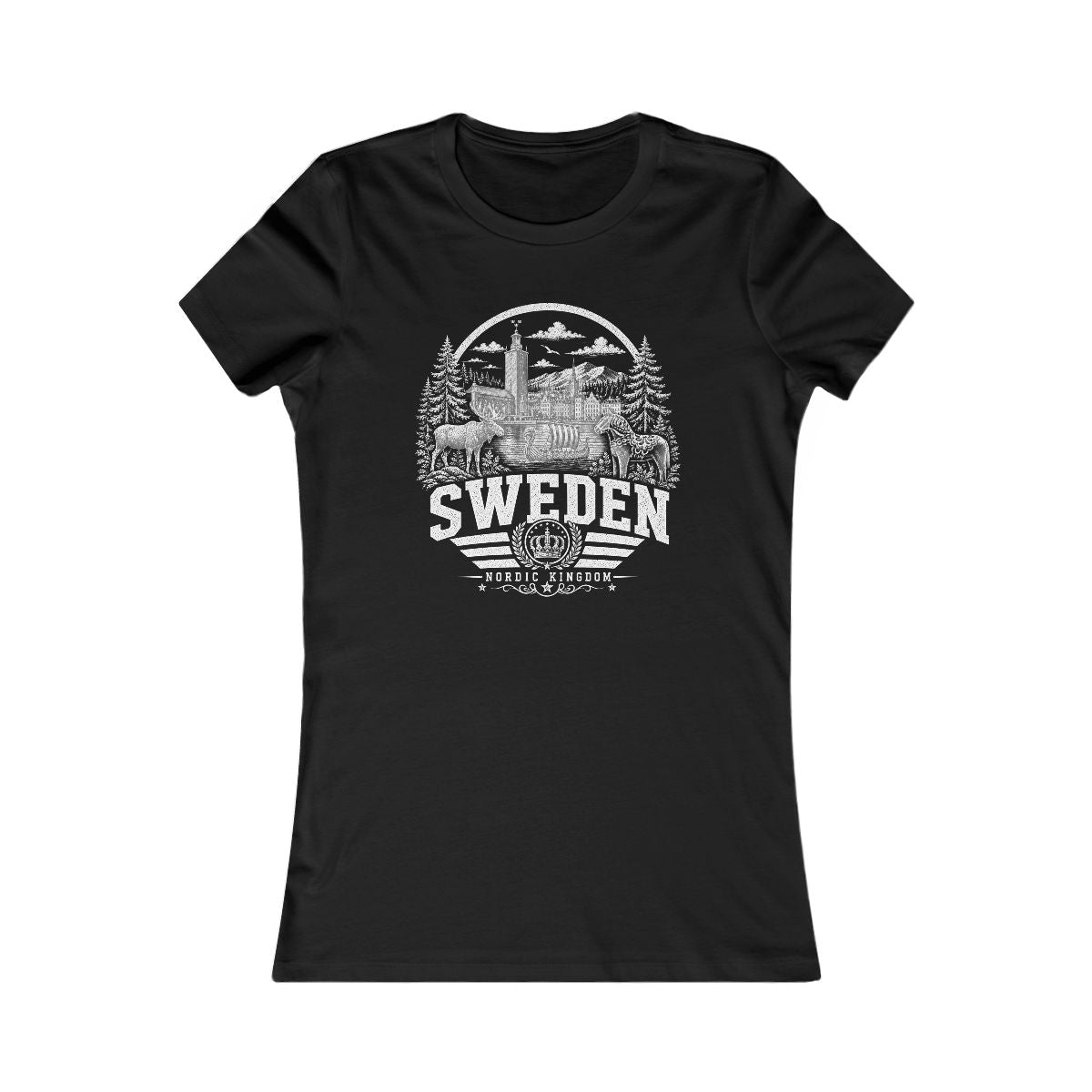 Sweden Women's Tee — Black