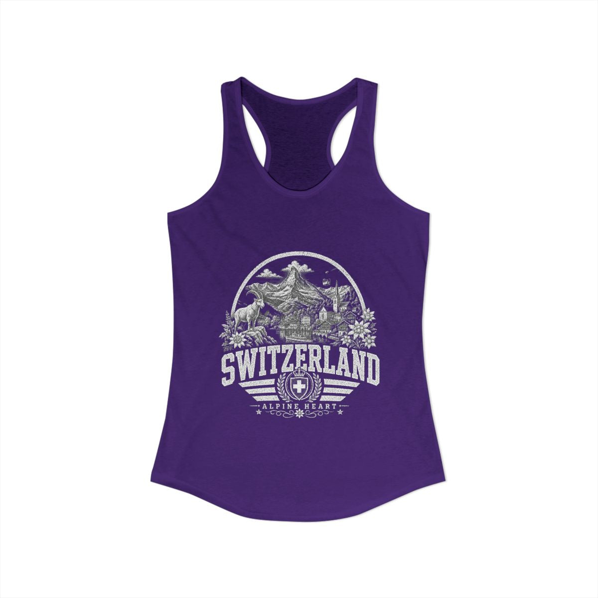 Switzerland Women's Tank Top — Solid Purple Rush (front)