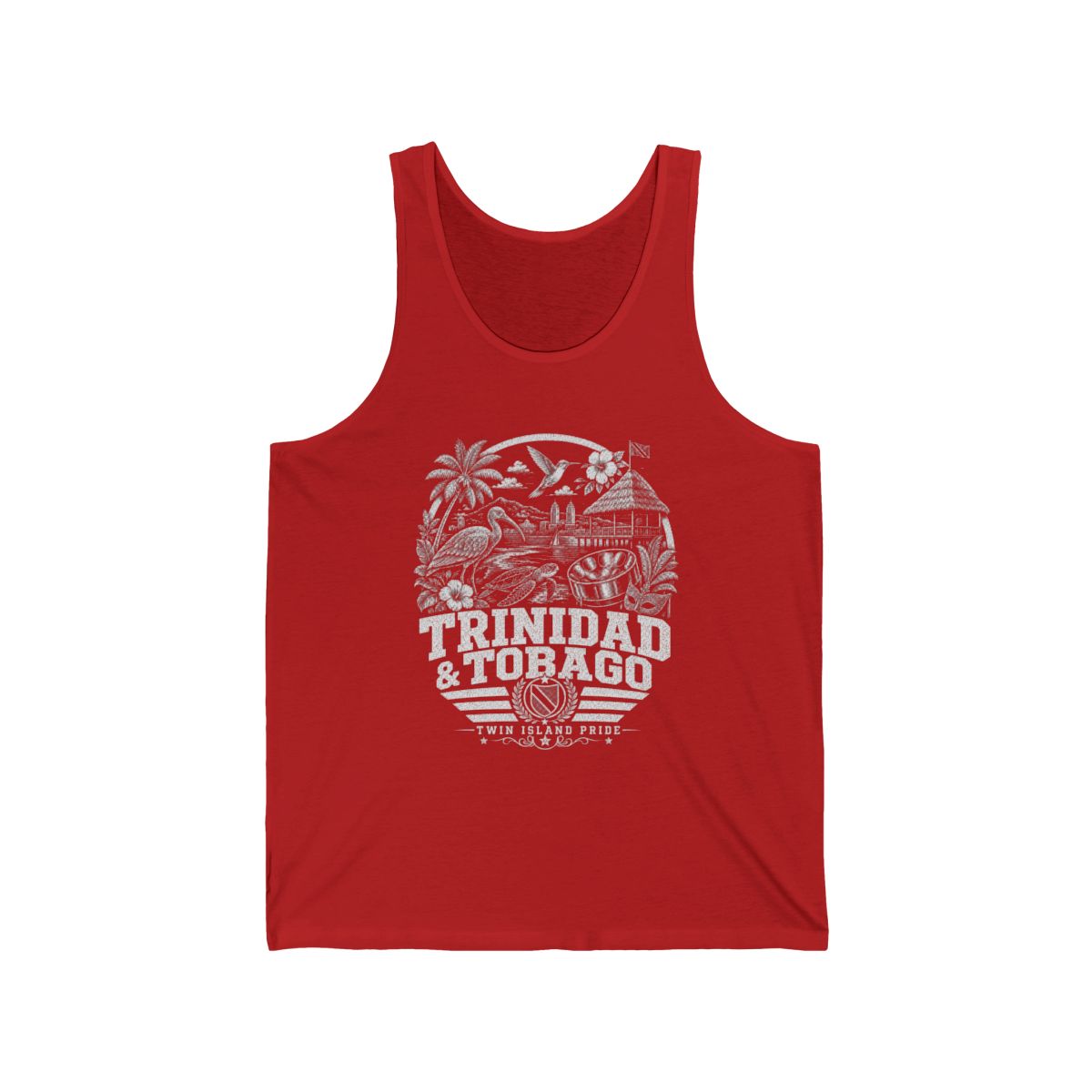 Trinidad y Tobago Men's Tank Top — Red (front)